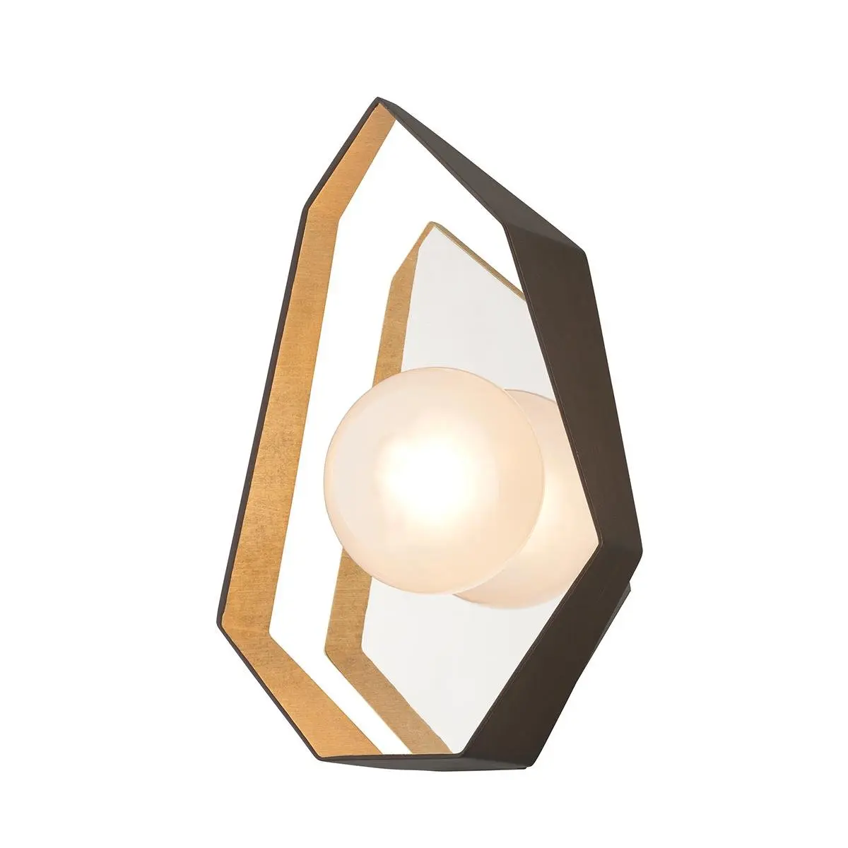 HVLG B5521-CE Nástěnné svítidlo ORIGAMI kov/sklo černá/topaz G9 2x6W - HUDSON VALLEY (Troy)