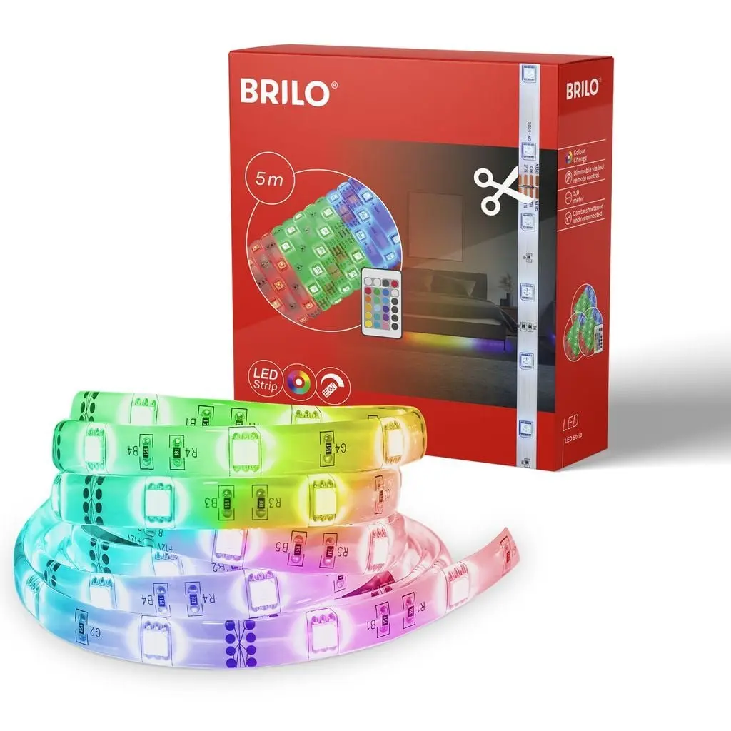 BRILO 2267150P RGB LED pásek 500 cm 0,12W bílé (starý kód: BRILO 2267-150P) - BRILO