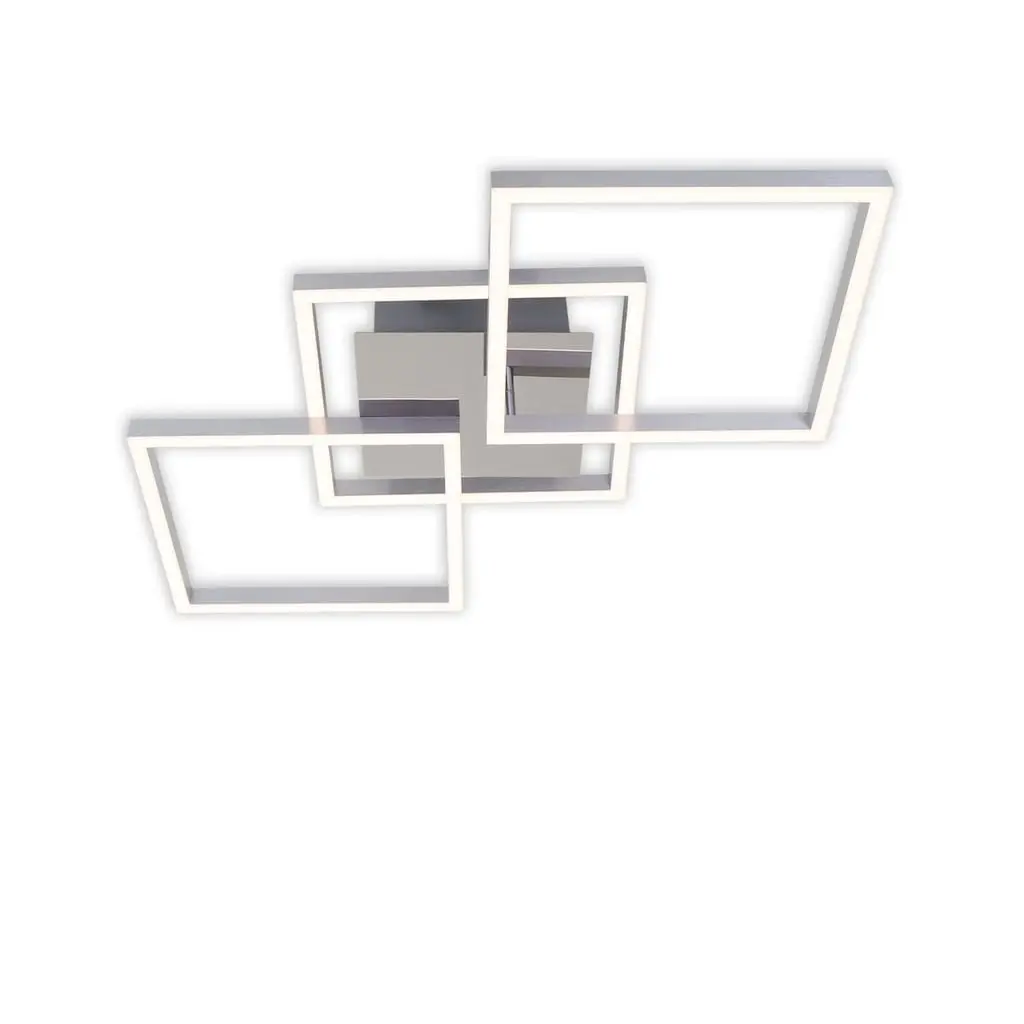 BRILO 3217-018 LED stropní svítidlo, 76,3 cm, 2600 LM, 36 W, hliník-chrom - BRILO