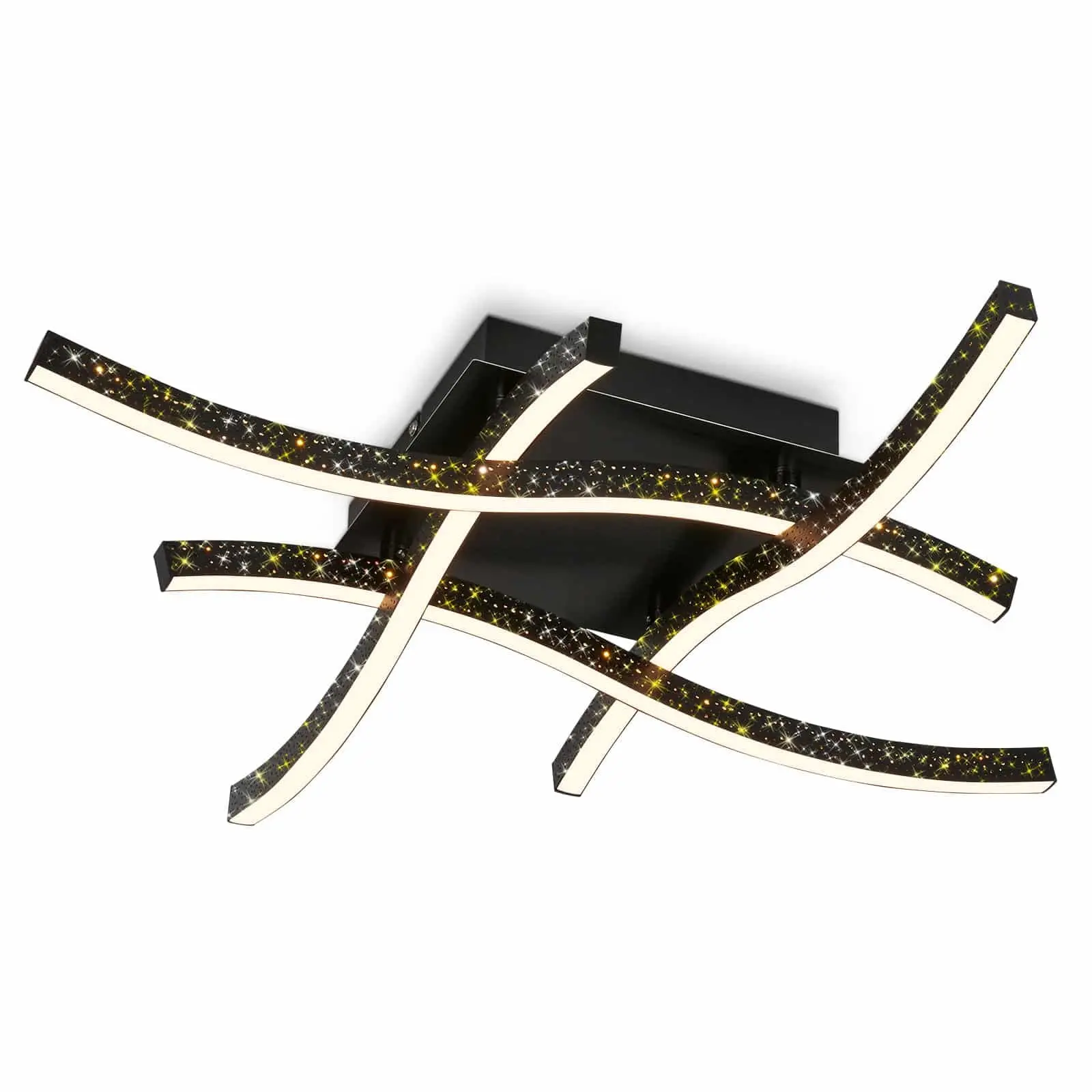 BRILO 3718-045 LED nástěnné a stropní svítidlo, 64,5 cm, 24 W, 700 lm, černá - BRILO