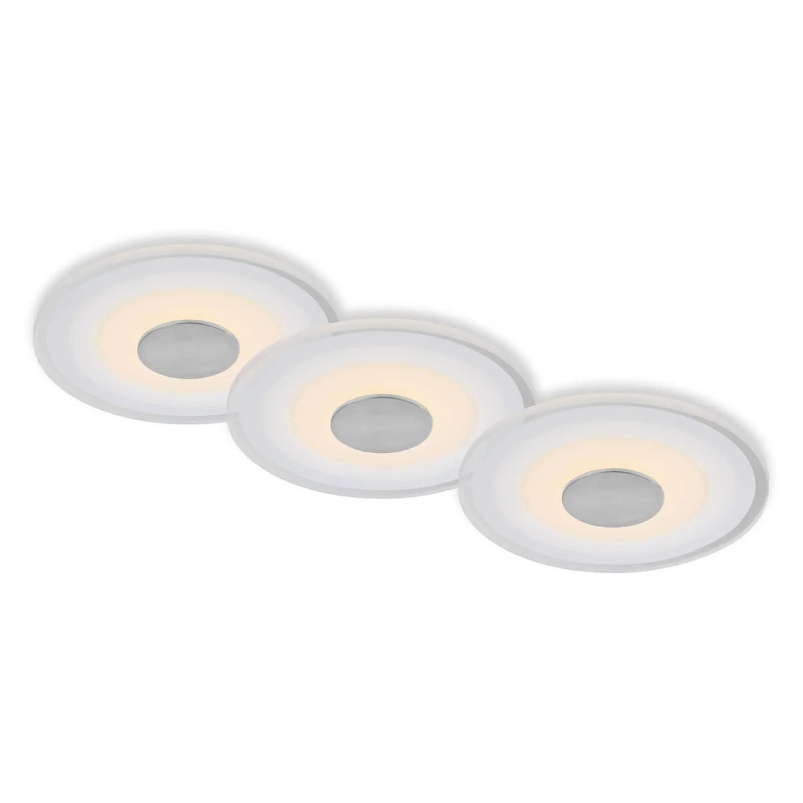 BRI 7043-039 LED vestavné svítidlo, pr.12 cm, 3x LED, 6 W, 650 lm, hliník - BRILONER