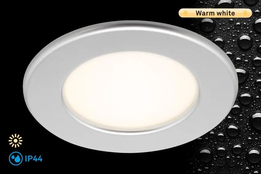 BRI 7053-014 LED vestavné svítidlo, pr. 11,5 cm, 6 W, matný chrom - BRILONER