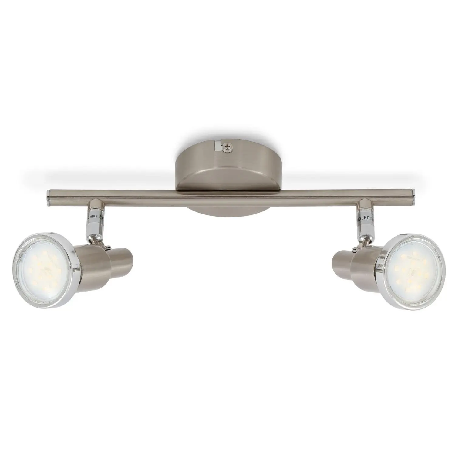 BRILO 2991-022B Bodové svítidlo 27,5 cm 2xGU10 6W 500lm matný nikl - BRILO