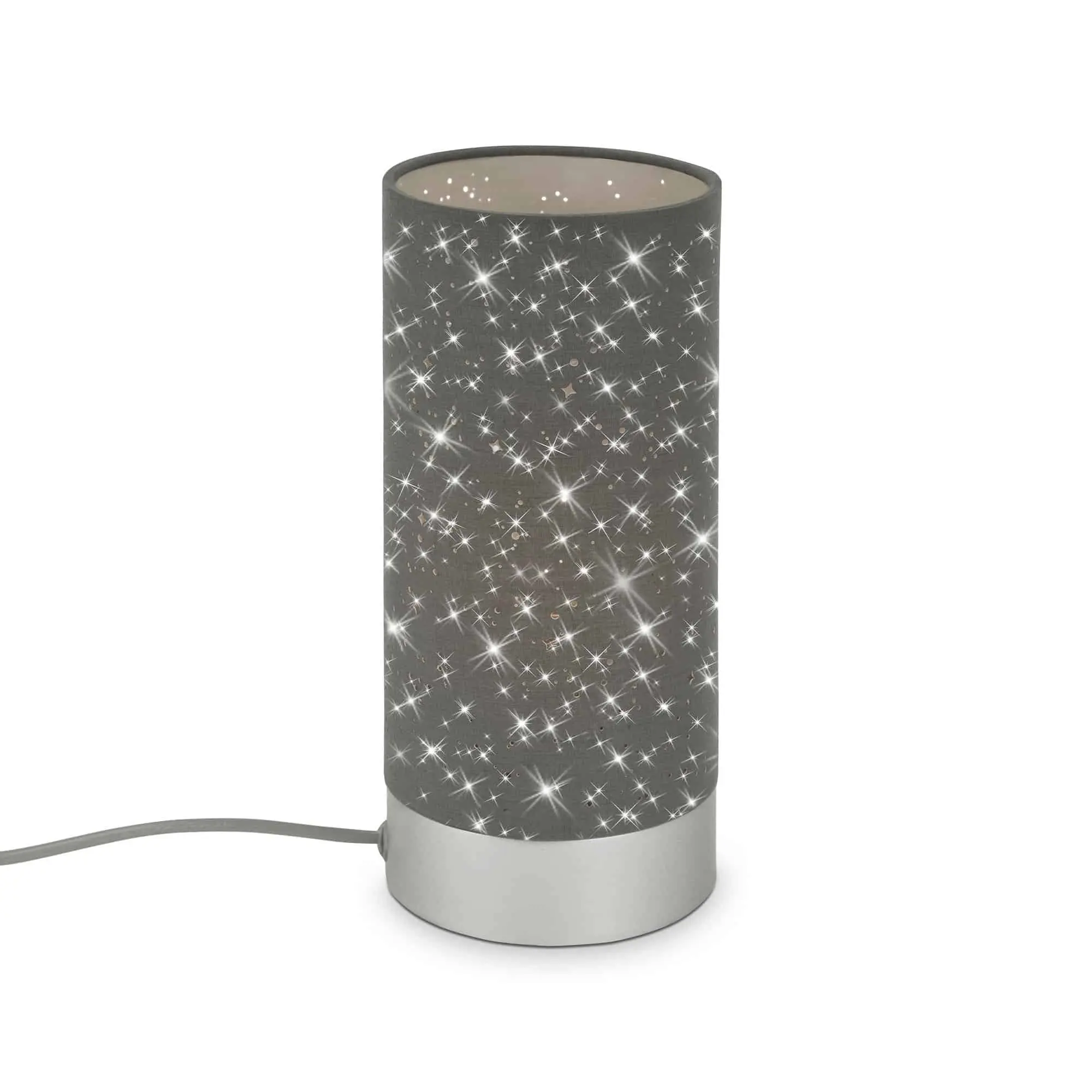 BRILO 7028-014 Hvězdné nebe stolní lampa, pr. 11 cm, max. 25 W, šedá - BRILO