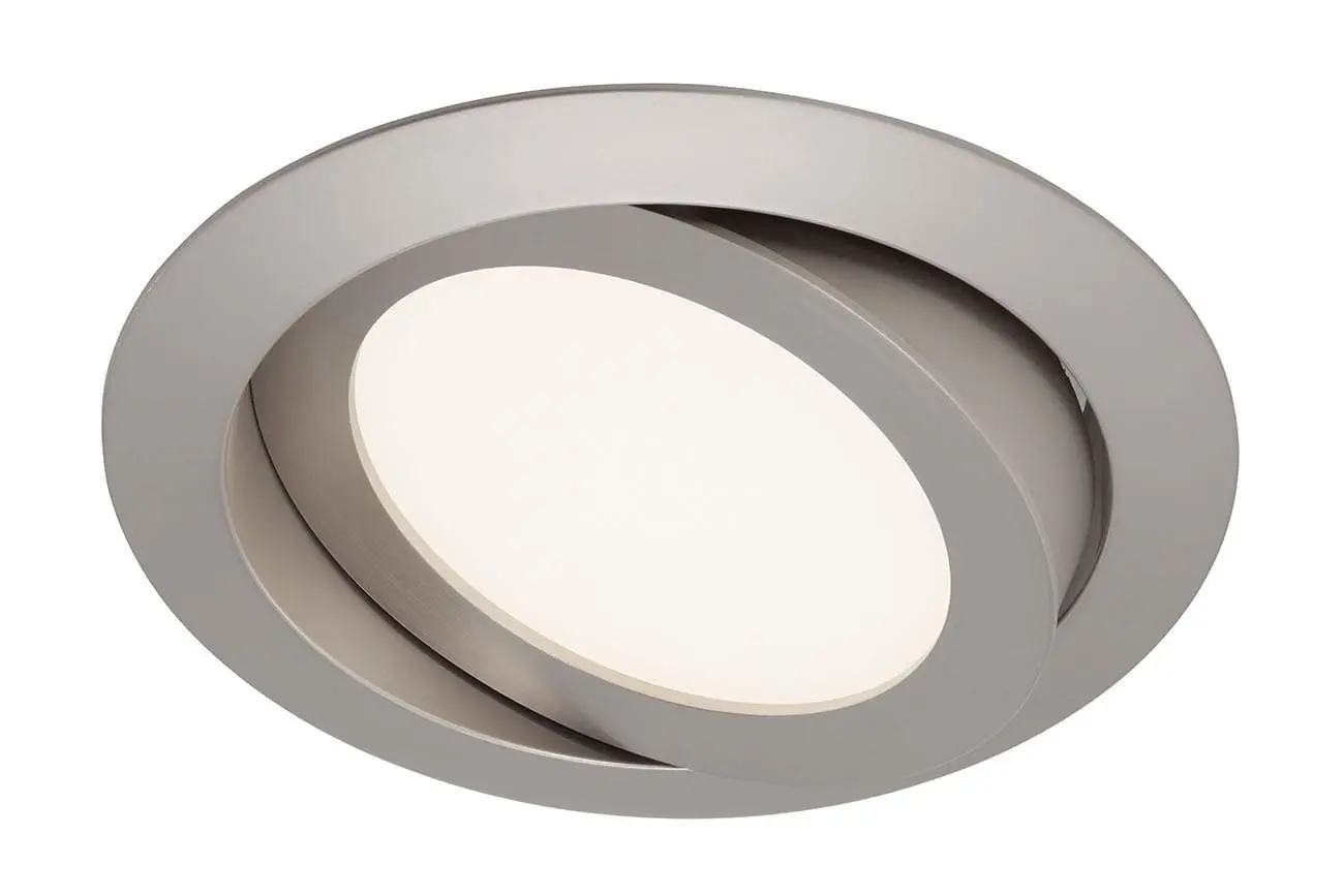BRI 7285-012 LED vestavné svítidlo, pr. 14 cm, 6,4 W, matný nikl - BRILONER
