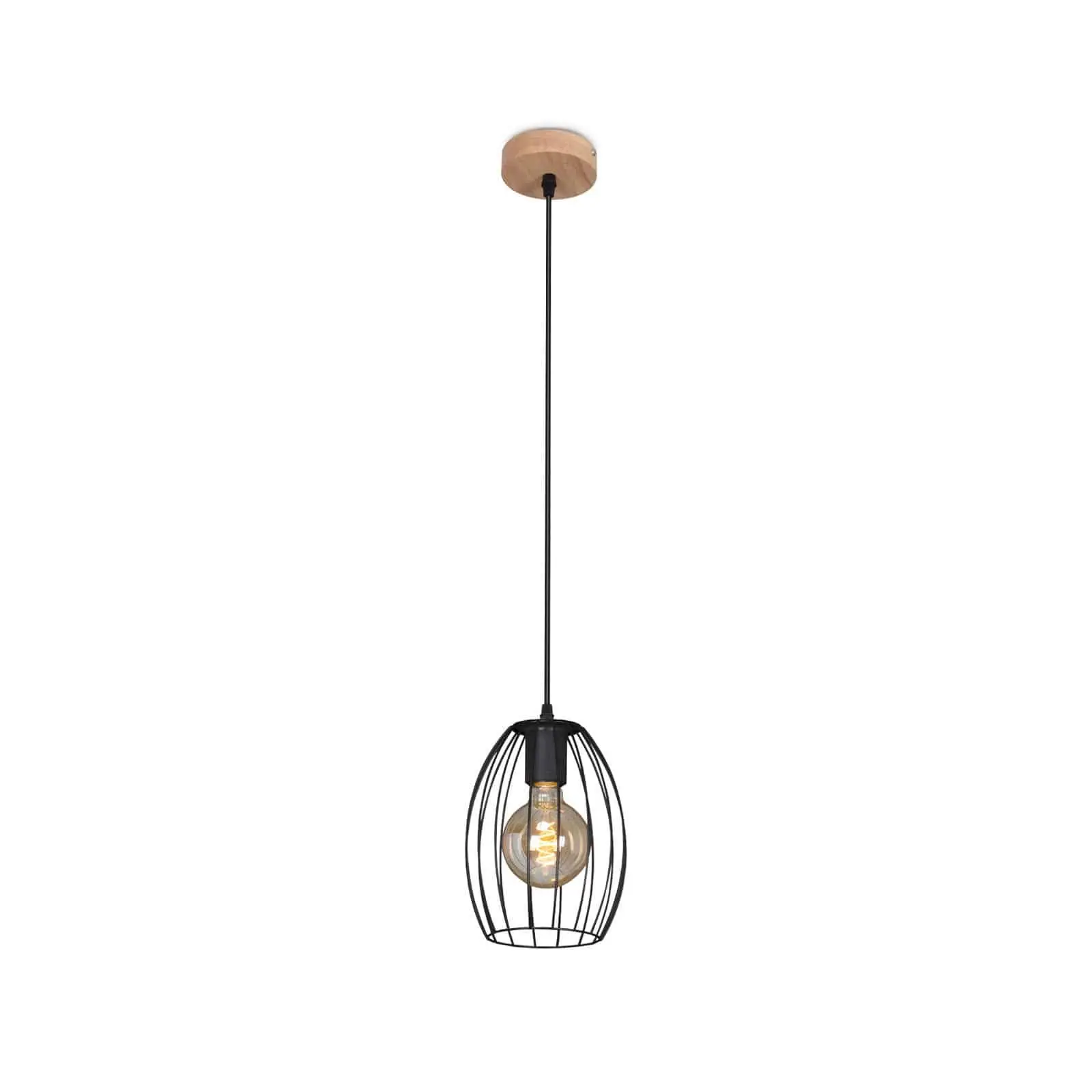 BRILO 4038-015 Závěsné svítidlo, pr. 17,5 cm, max. 60 W, černá - BRILO
