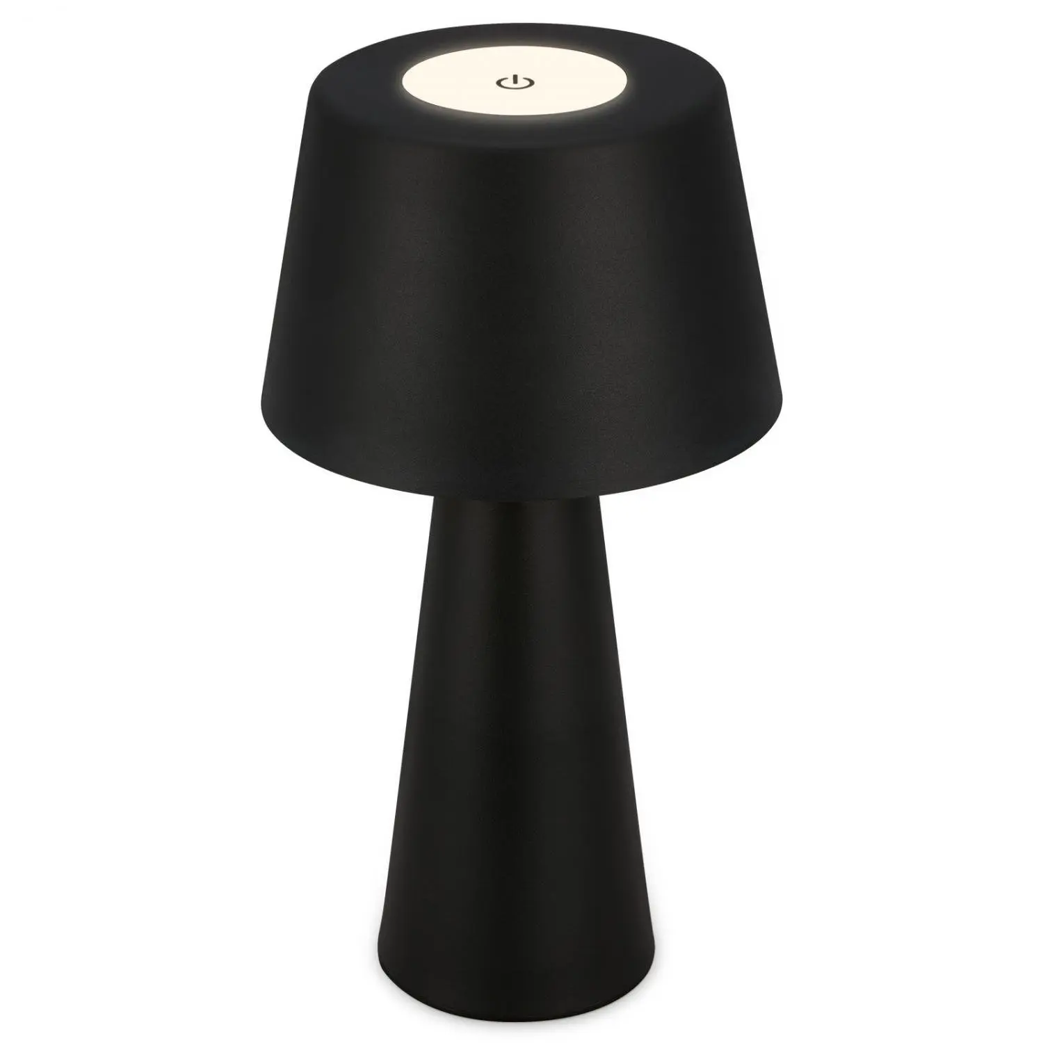BRILO 7437015 LED nabíjecí stolní lampa pr.16,5 cm 3,5W 400lm černá - BRILO