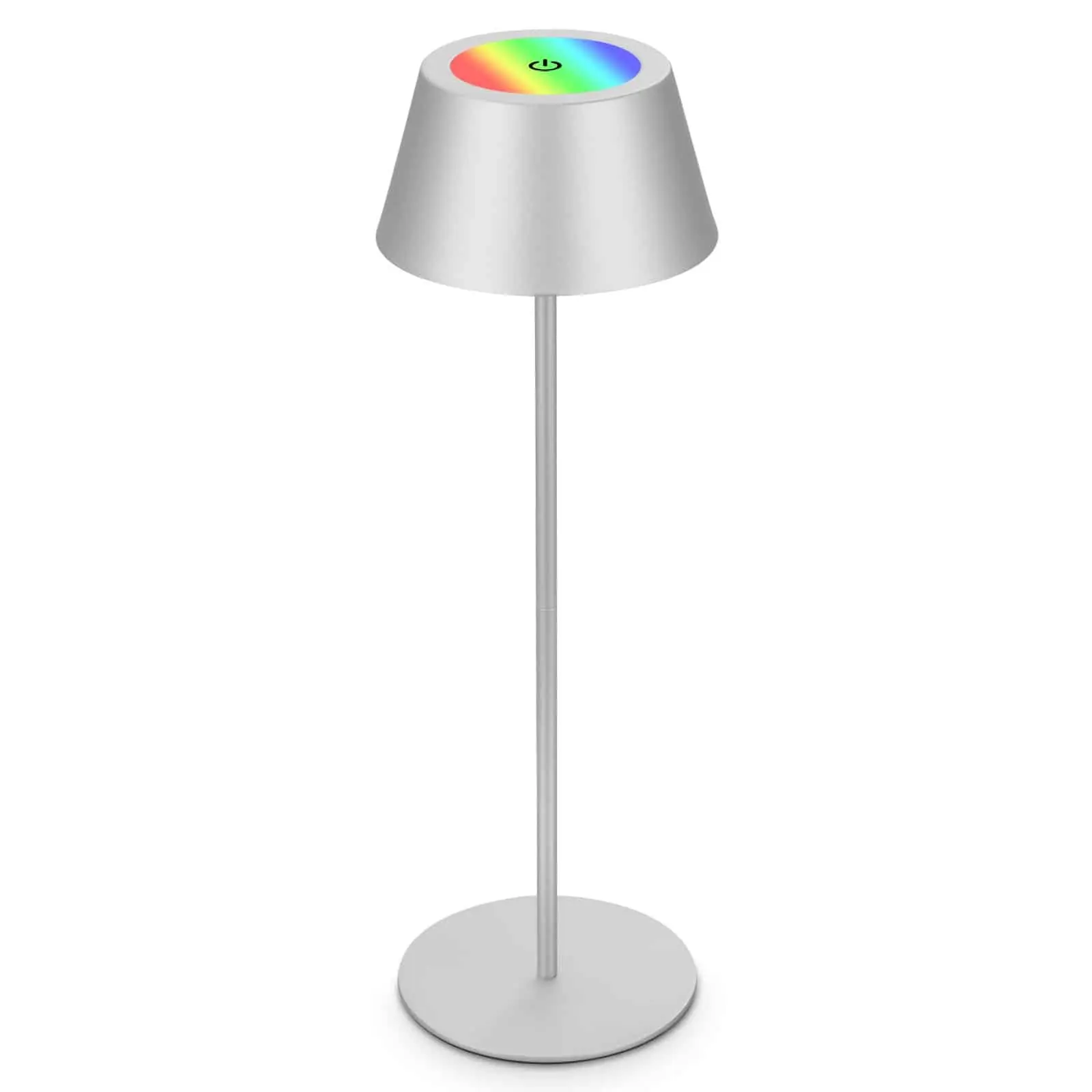 BRILO 7466018 LED RGB nabíjecí stolní lampa 38 cm 2W 200lm chrom - BRILO