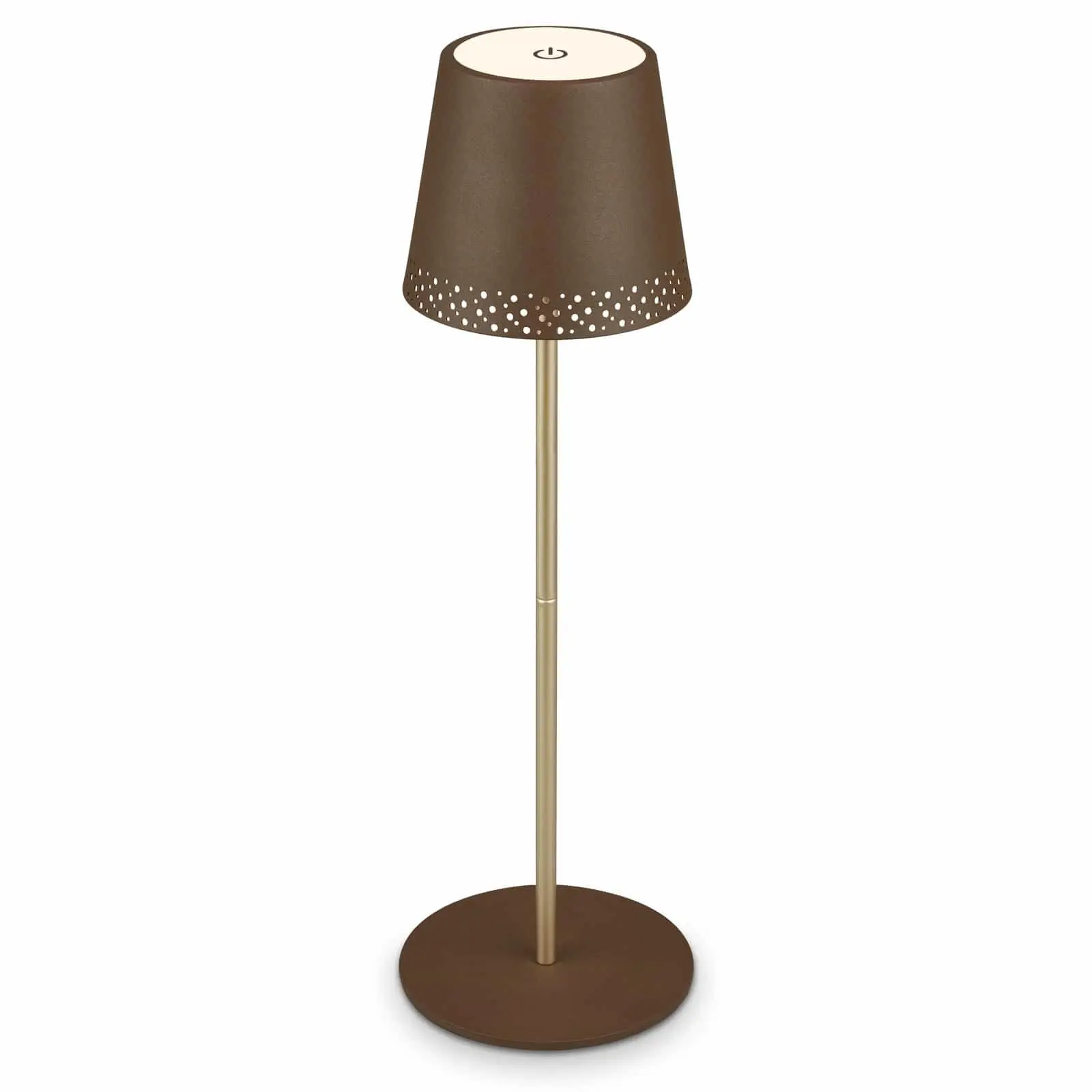 BRILO 7438-017 LED nabíjecí stolní lampa 38 cm 2,6W 280lm hnědé - BRILO