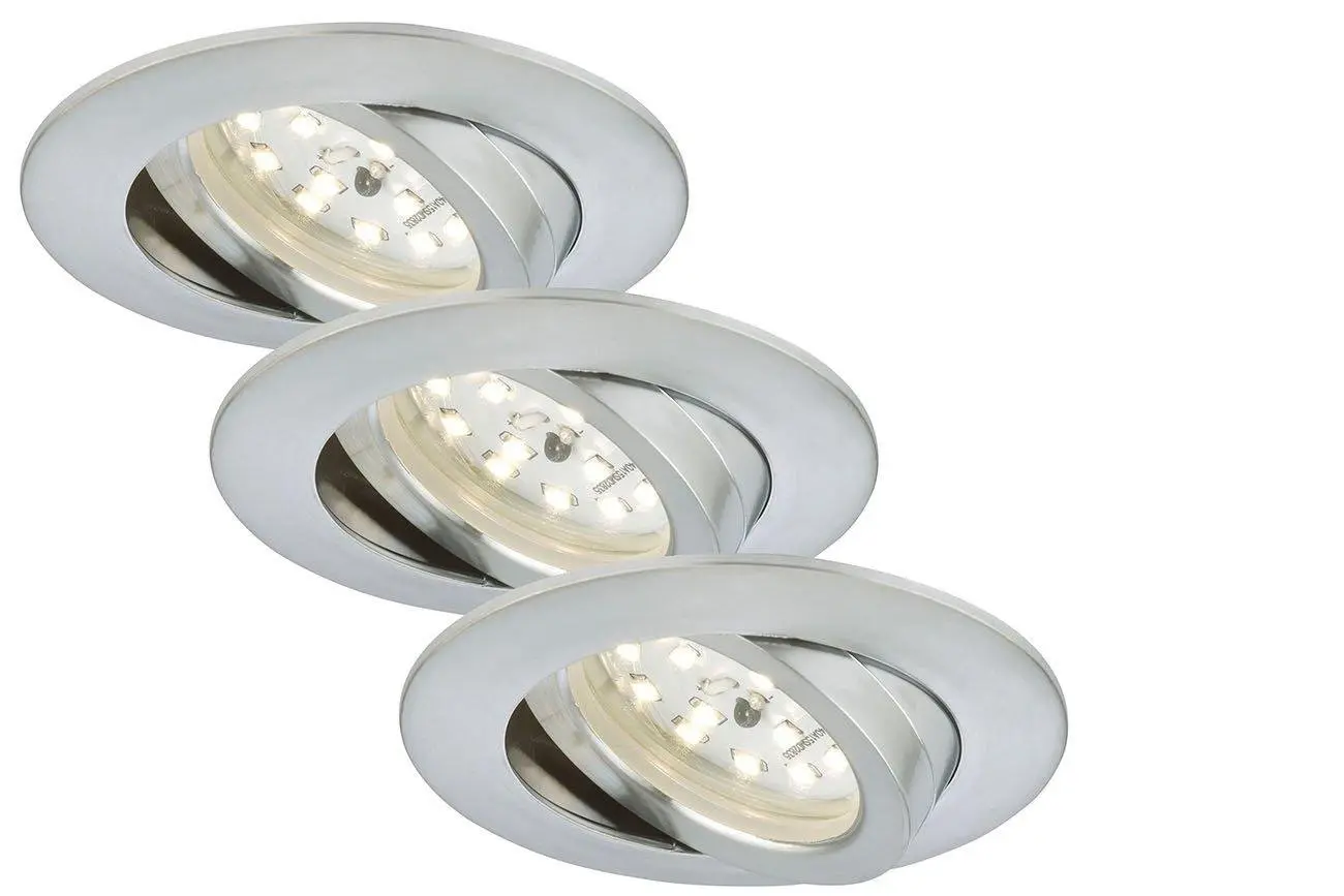 BRI 7209-039 3ks sada LED vestavné svítidlo, pr. 8,2 cm, 5 W, hliník - BRILONER