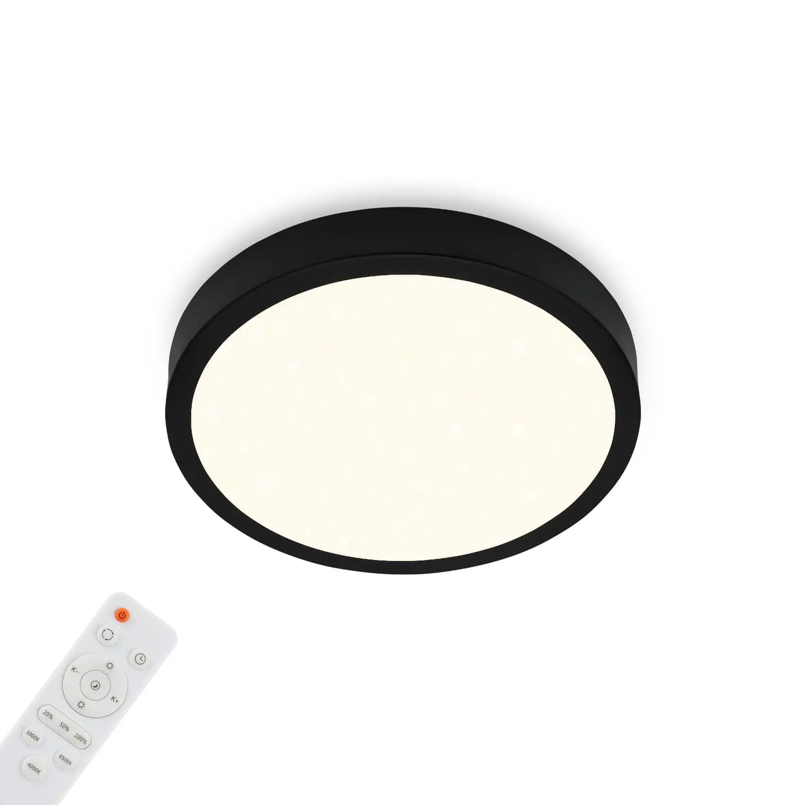 BRILO 3701-015 CCT LED přisazené svítidlo pr. 28 cm, 18 W, 2000 lm, černá - BRILO