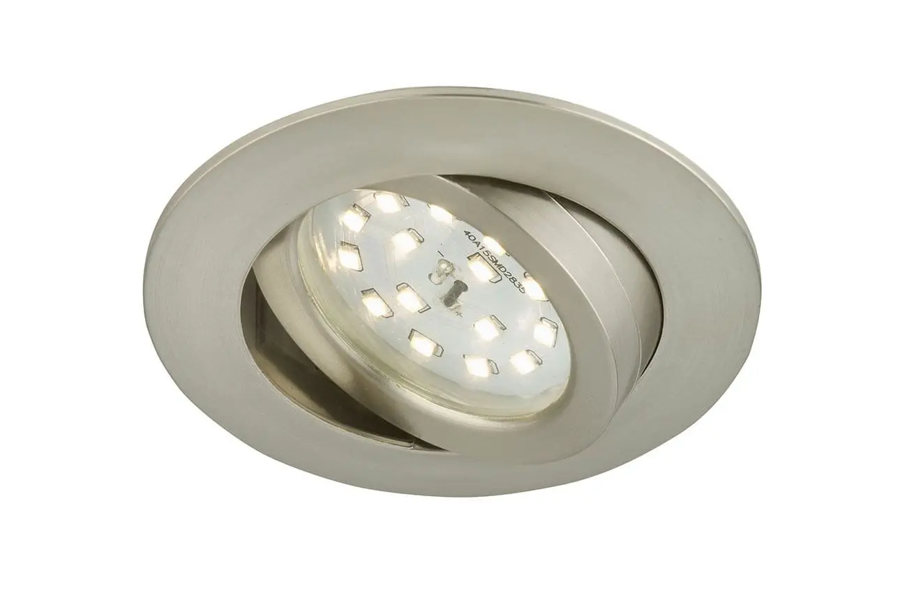 BRI 7209-012 LED vestavné svítidlo, pr. 8,2 cm, 5 W, matný nikl - BRILONER