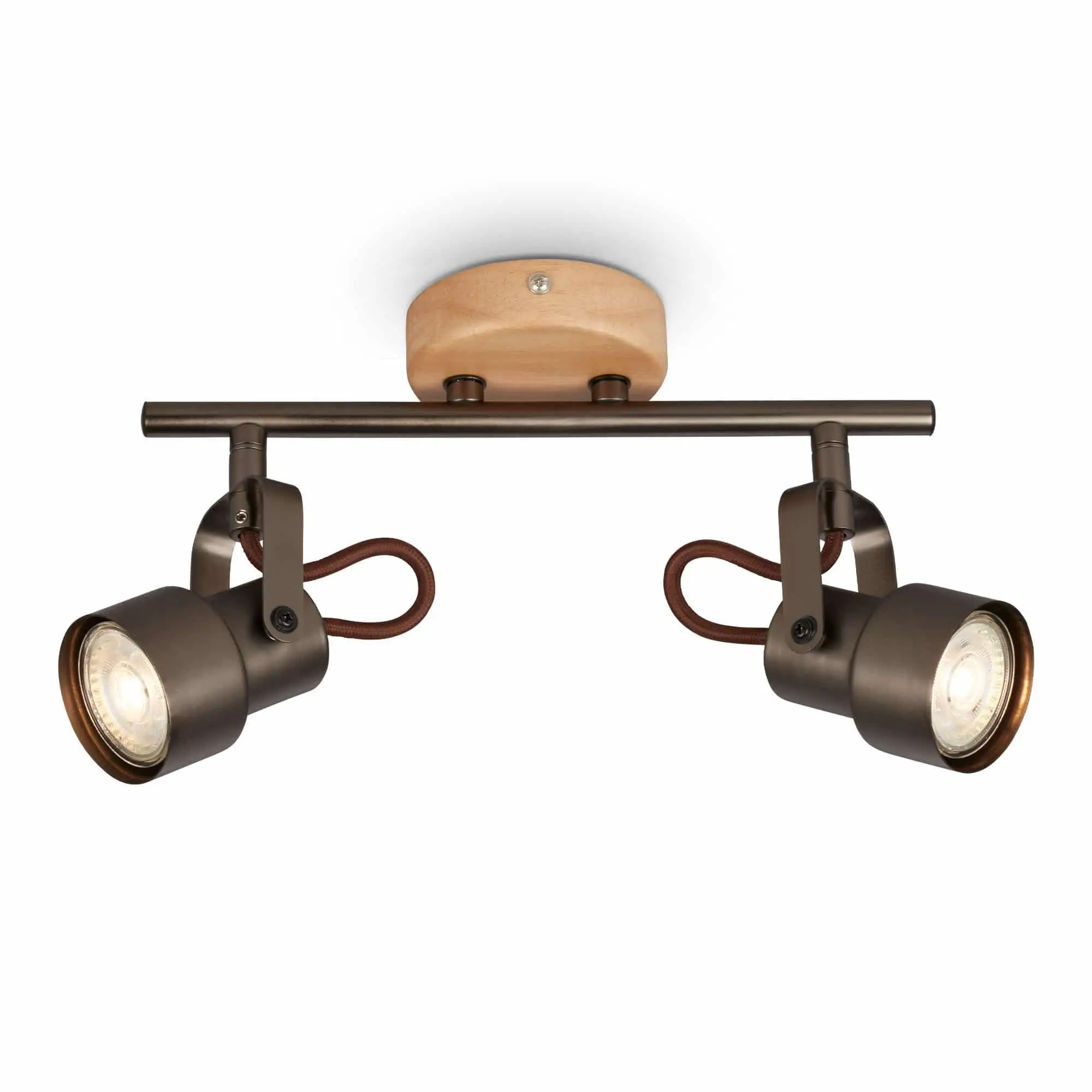 BRILO 2872-025 Bodové svítidlo pr. 9 cm 2xGU10 10W 920lm antická šedá - BRILO