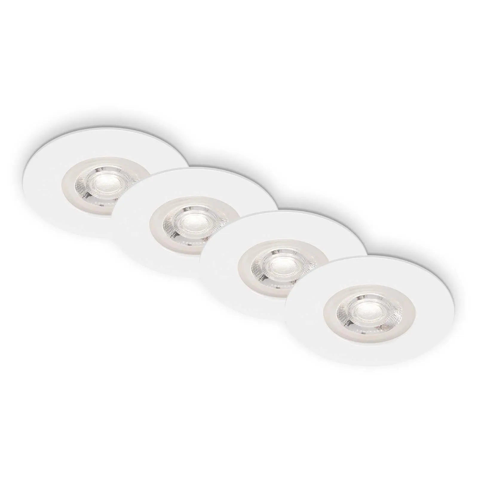 BRILO 7999-046 LED vestavná svítidla, pr.9 cm, 4x LED, 4,9 W, 480 lm, bílé - BRILO