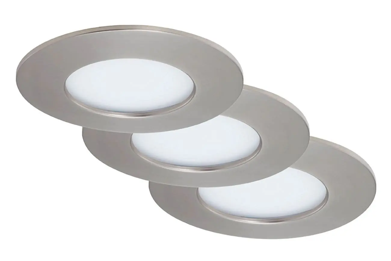 BRI 7113-432 3ks sada LED vestavné svítidlo, pr. 8,5 cm, 4,9 W, matný nikl - BRILONER