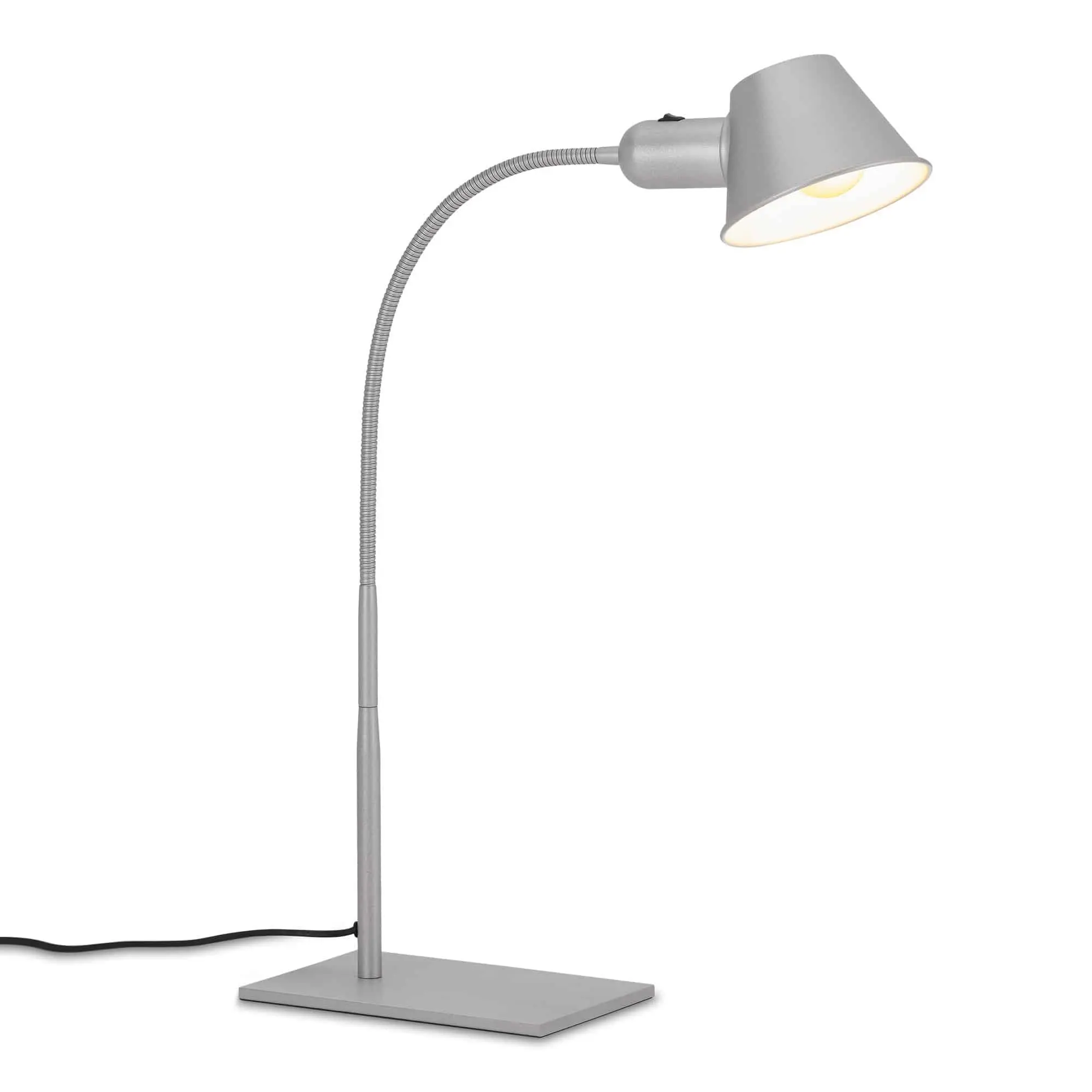 BRILO 7407-014 Stolní lampa, 23 cm, 1x. E27, max. 10 W, matný chrom - BRILO