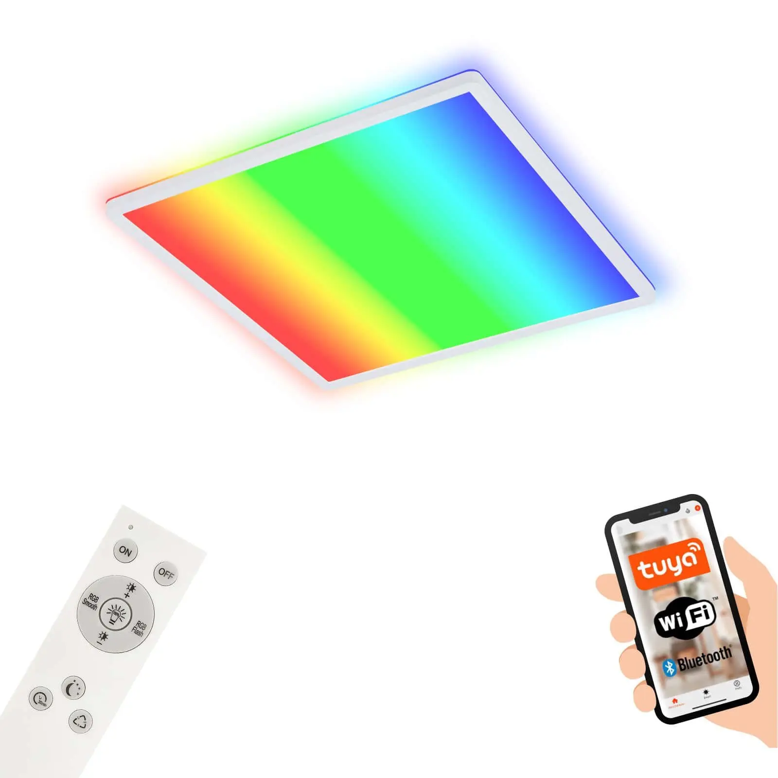 BRILO 7491-016 B smart RGB/W-svítidlo LED panel, 42 cm, 22 W, 2700 lm, bílé - BRILO