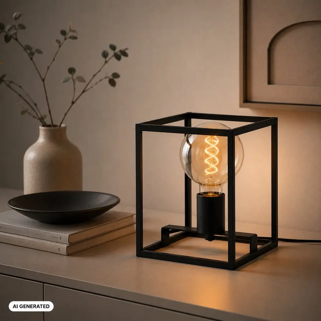 BRI 7020-015 Stolní lampa, 17 cm, max. 40 W, černá - BRILONER