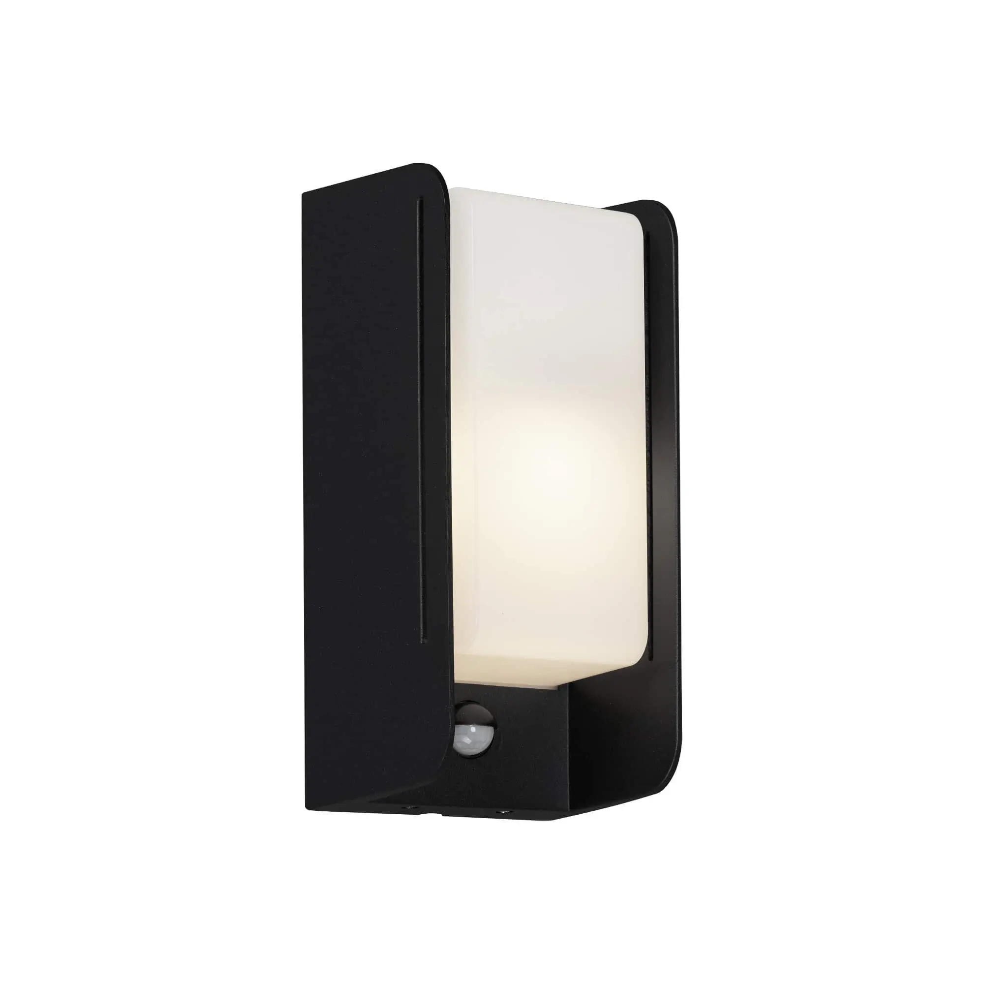 BRILO 3017-015 Venkovní svítidlo s čidlem 25,5 cm 1x E27 12W černá - BRILO