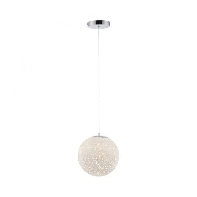 PAUL NEUHAUS LED závěsné svítidlo chrom s bílým opálovým sklem 25cm nastavitelná výška 3000K PN 2052-17