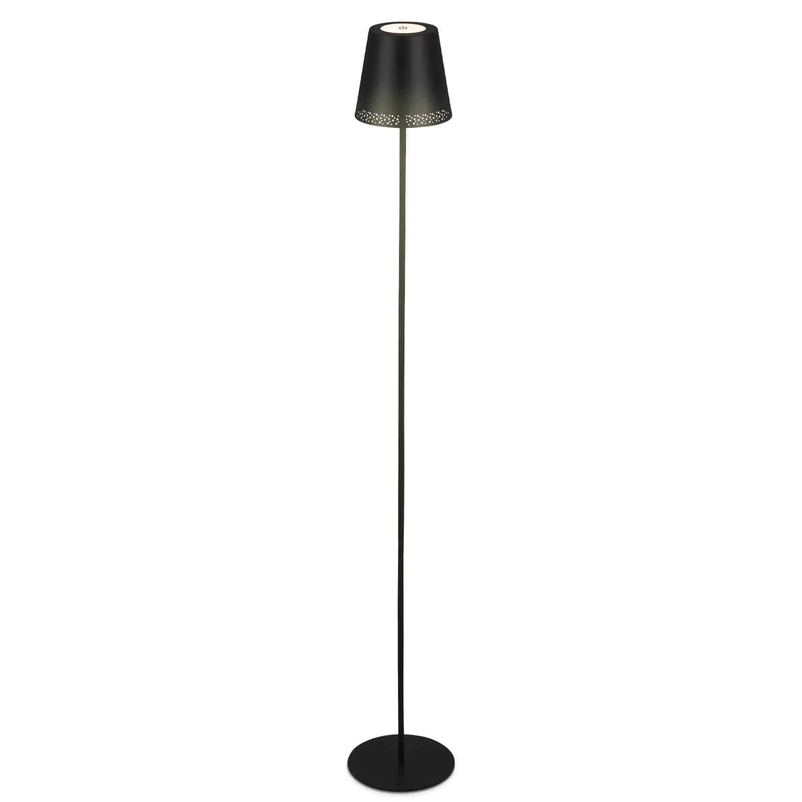 BRILO 1438015 LED nabíjecí stojací svítidlo 130 cm 3,5 W 400lm černá - BRILO