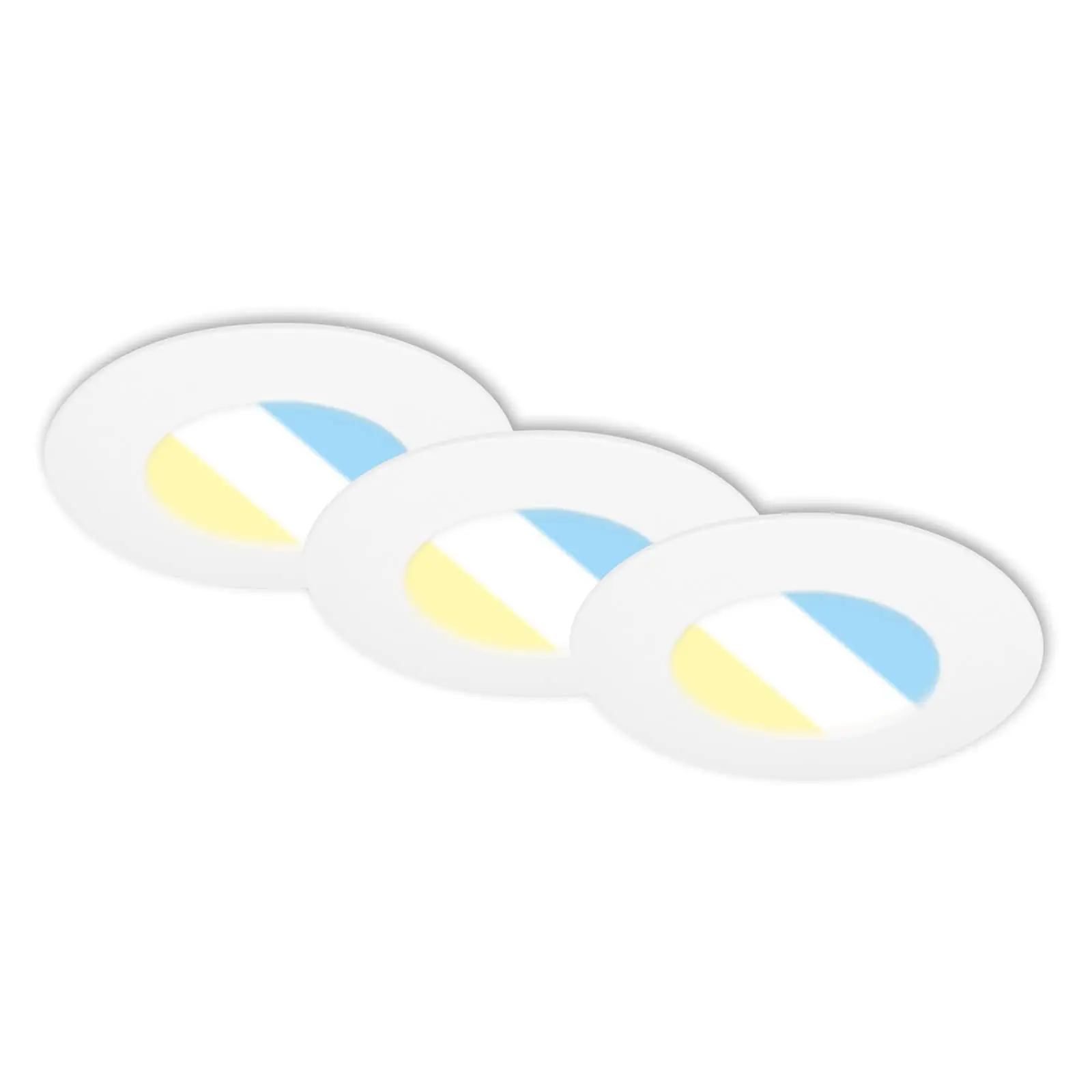 BRI 7598036 3ks sada CCT vestavné svítidlo, 9 cm, 4,49W, 580lm, bílé - BRILONER