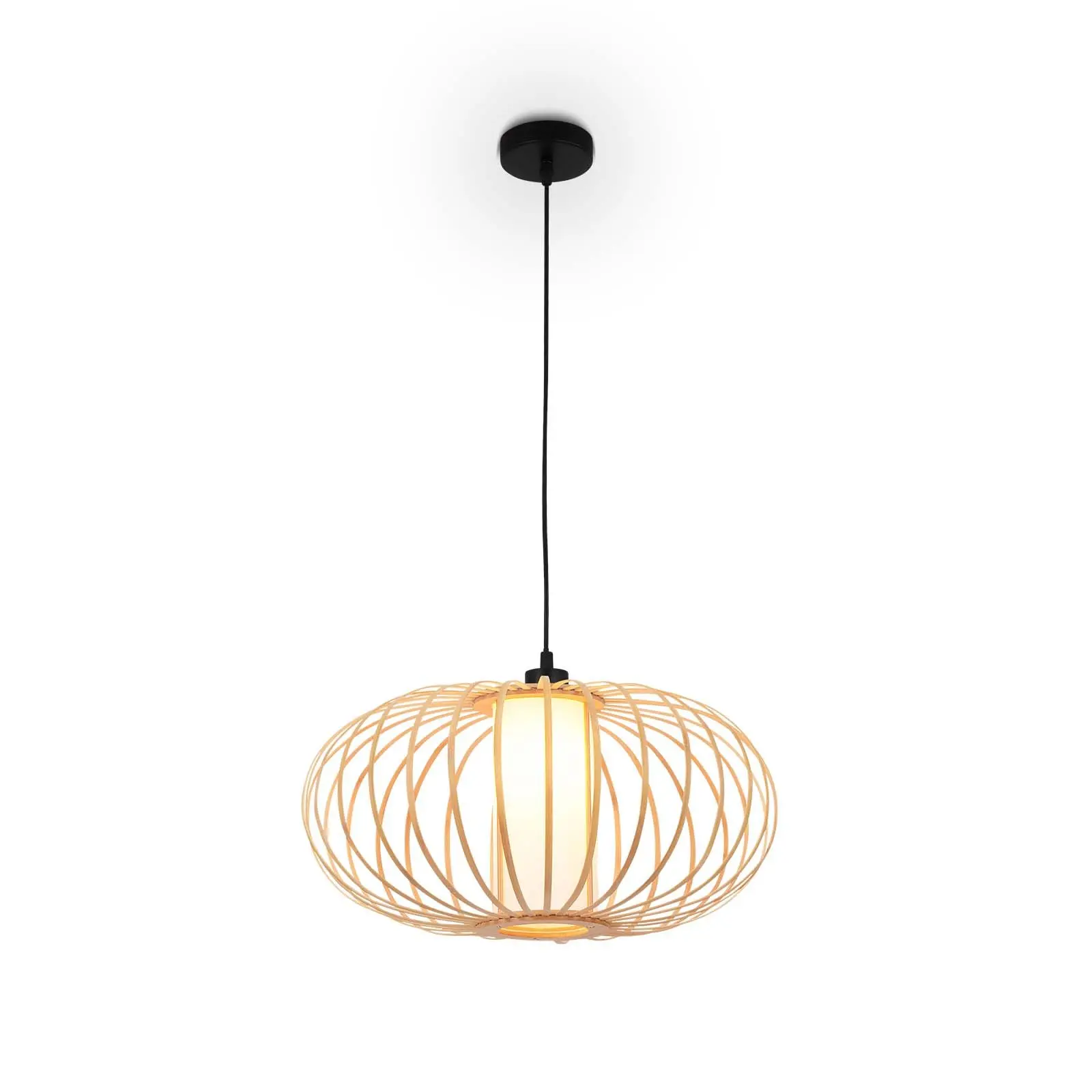 BRI 4759011 Závěsné svítidlo, 120 cm, 1x E27, max. 10W, barva dřeva - BRILONER
