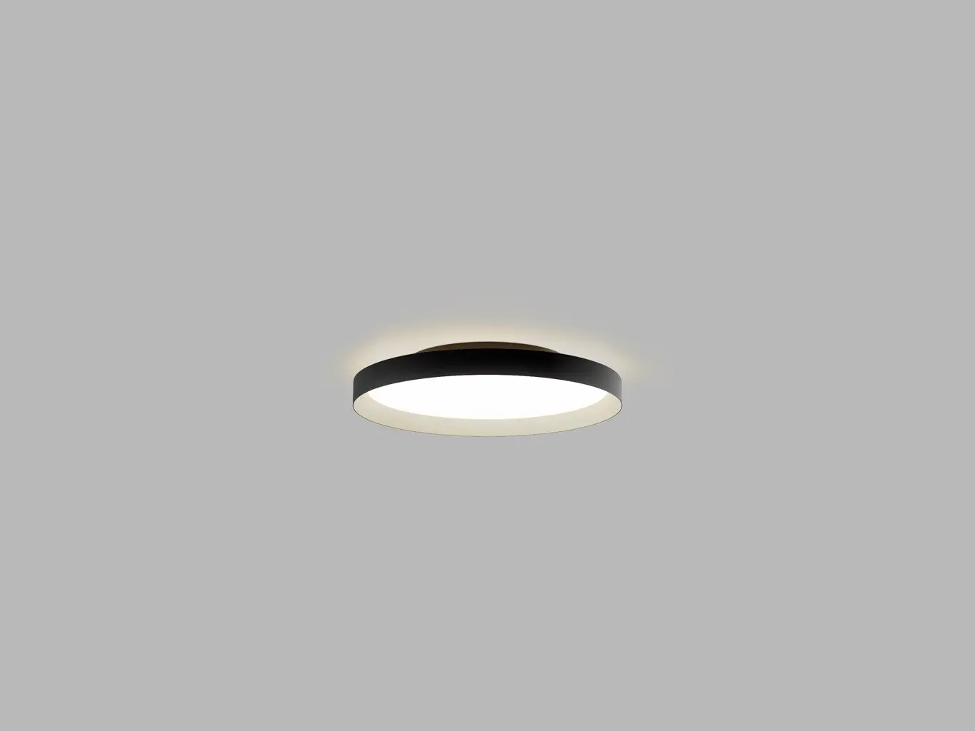 LED2 12748537D Stropní svítidlo MOON 40, BG DALI/PUSH DIM 36W 2CCT 3000K/4000K černá/zlatá RING
