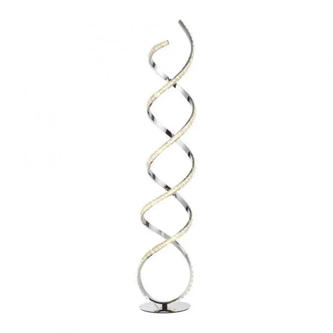 PN 722-17 KIRIBI LED stojací svítidlo chrom zakřivené stmívatelné přes šňůrový stmívač moderní 3000K - PAUL NEUHAUS