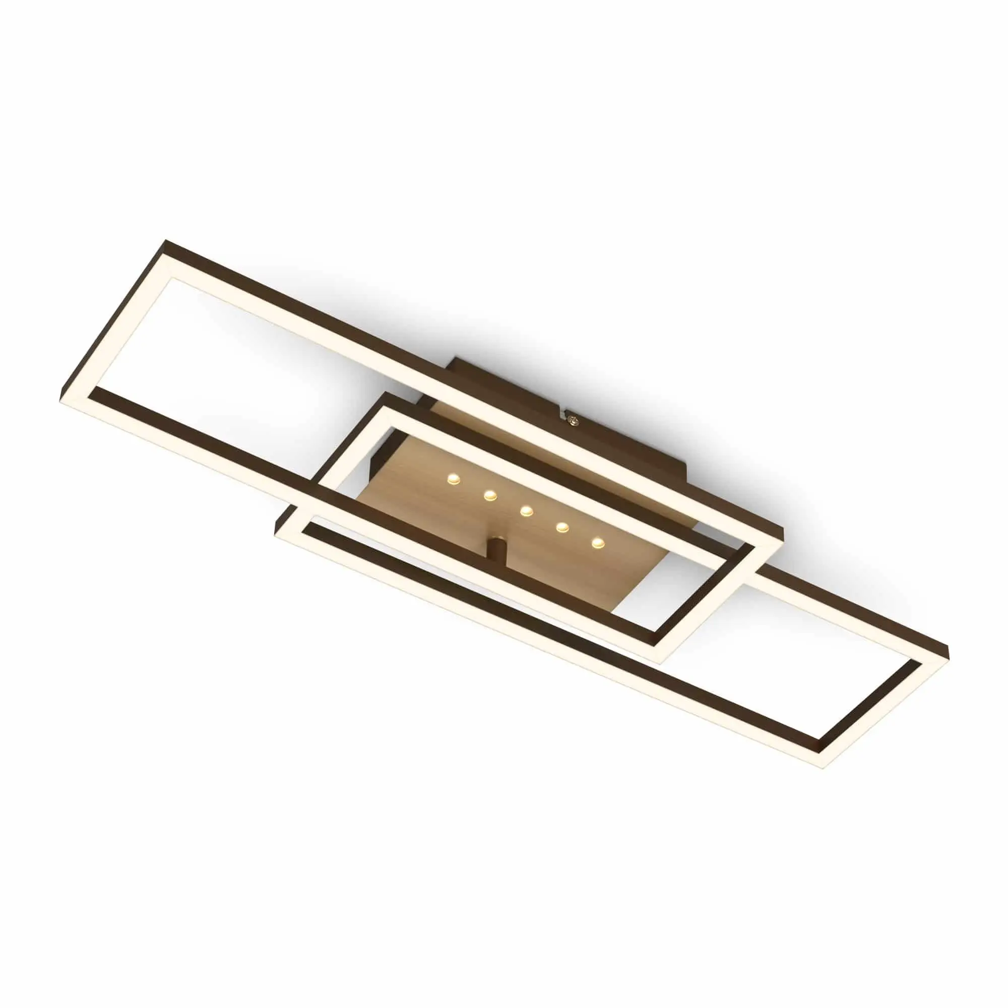 BRILO 3774017 LED stropní svítidlo, 56 cm, paměť, 30W, 2850lm, hnědo-zlatá - BRILO