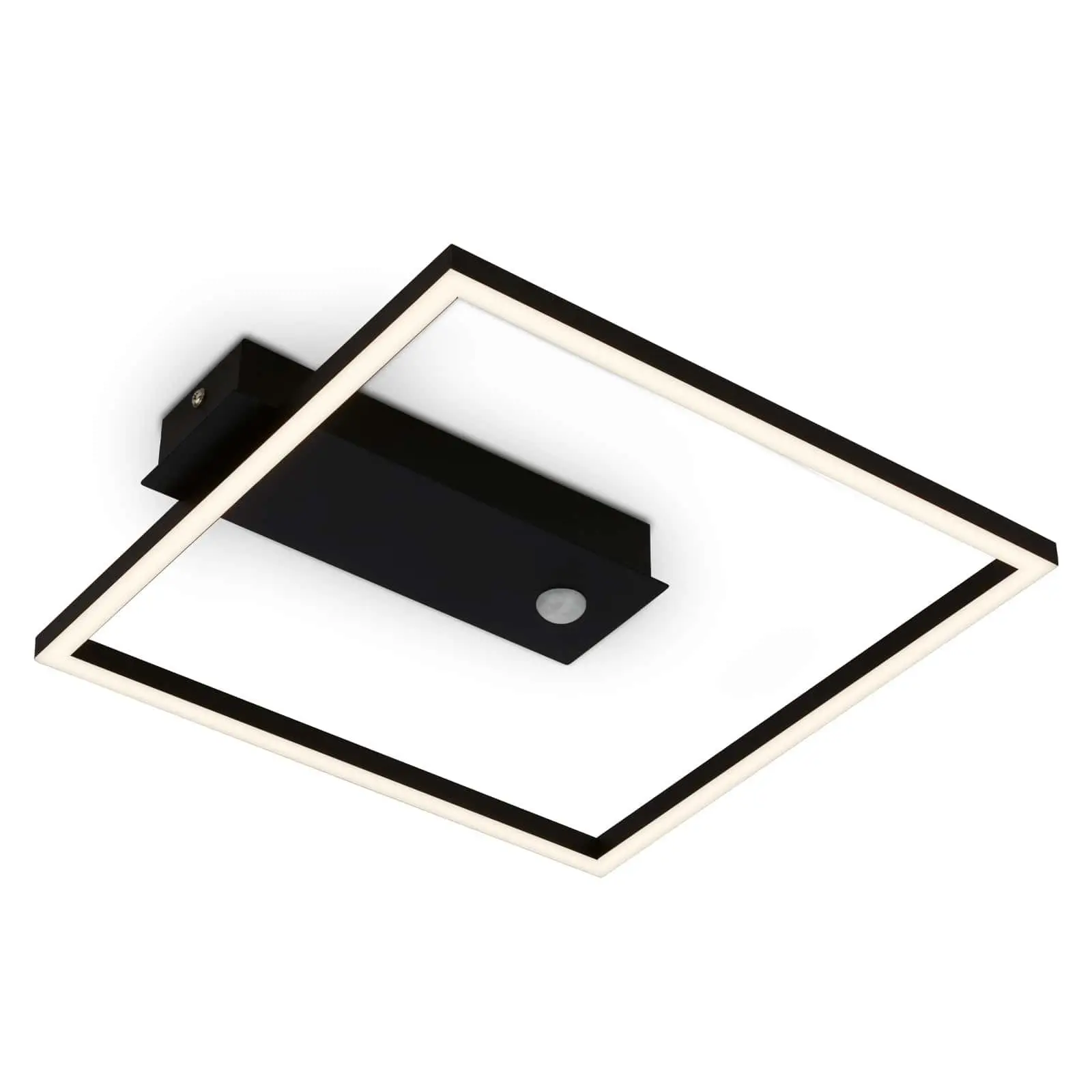 BRILO 3770015 LED stropní svítidlo se senzorem a časovačem 32cm 14W 1400lm černá - BRILONER