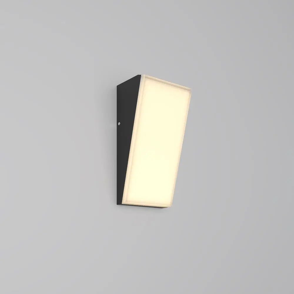 M O436WL-L10GF3K1 Nástěnné svítidlo Brick 3000K 10W teplá bílá 1100lm černý hliník IP54 - MAYTONI
