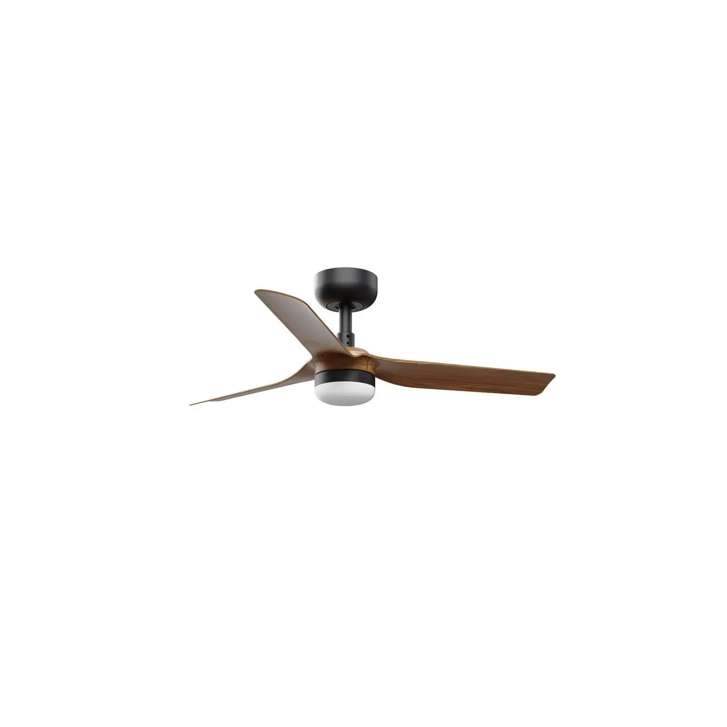 FARO 33823-1TW MINI PUNT S LED stropní ventilátor, černá/tmavé dřevo s DC motorem - FARO