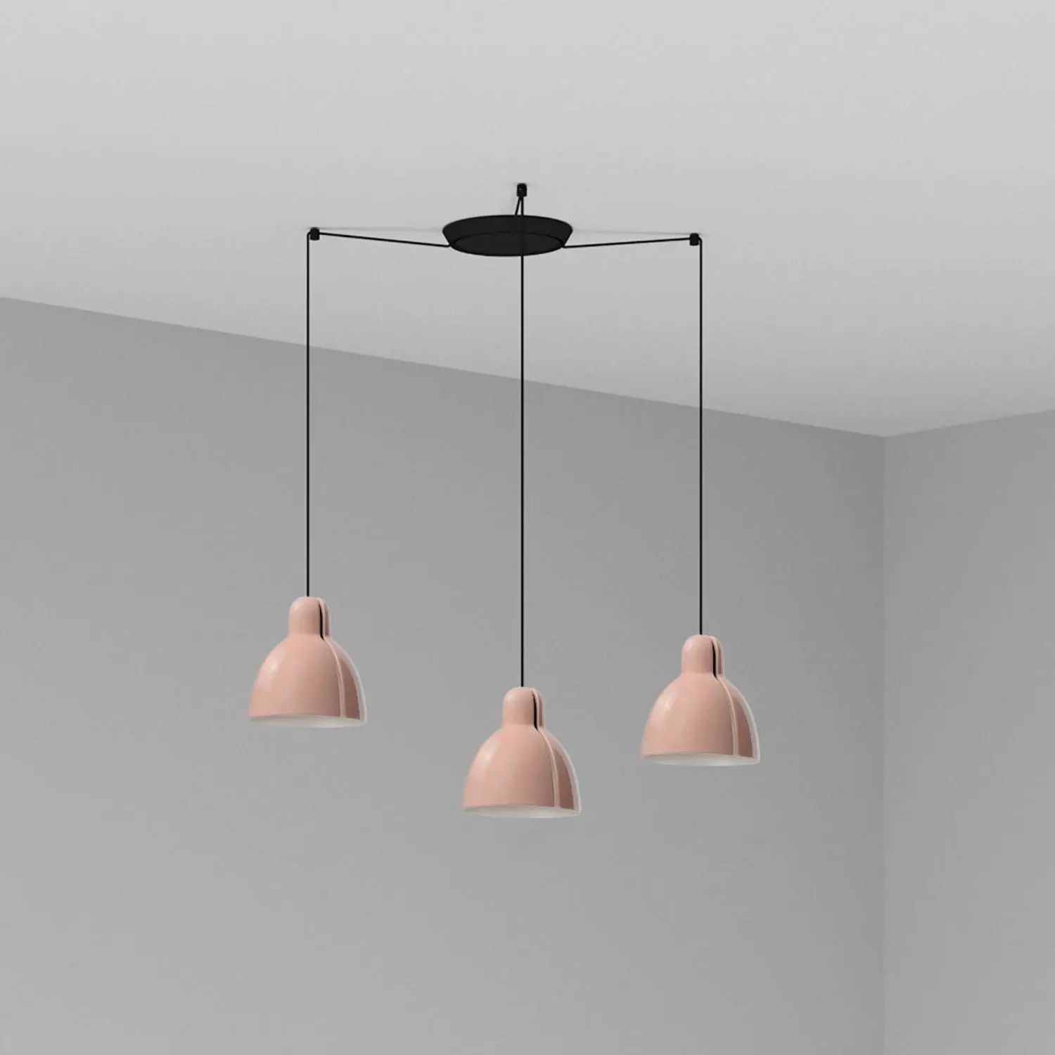 FARO 64255-113-3L VENICE závěsné svítidlo 3x žárovka, růžová - FARO