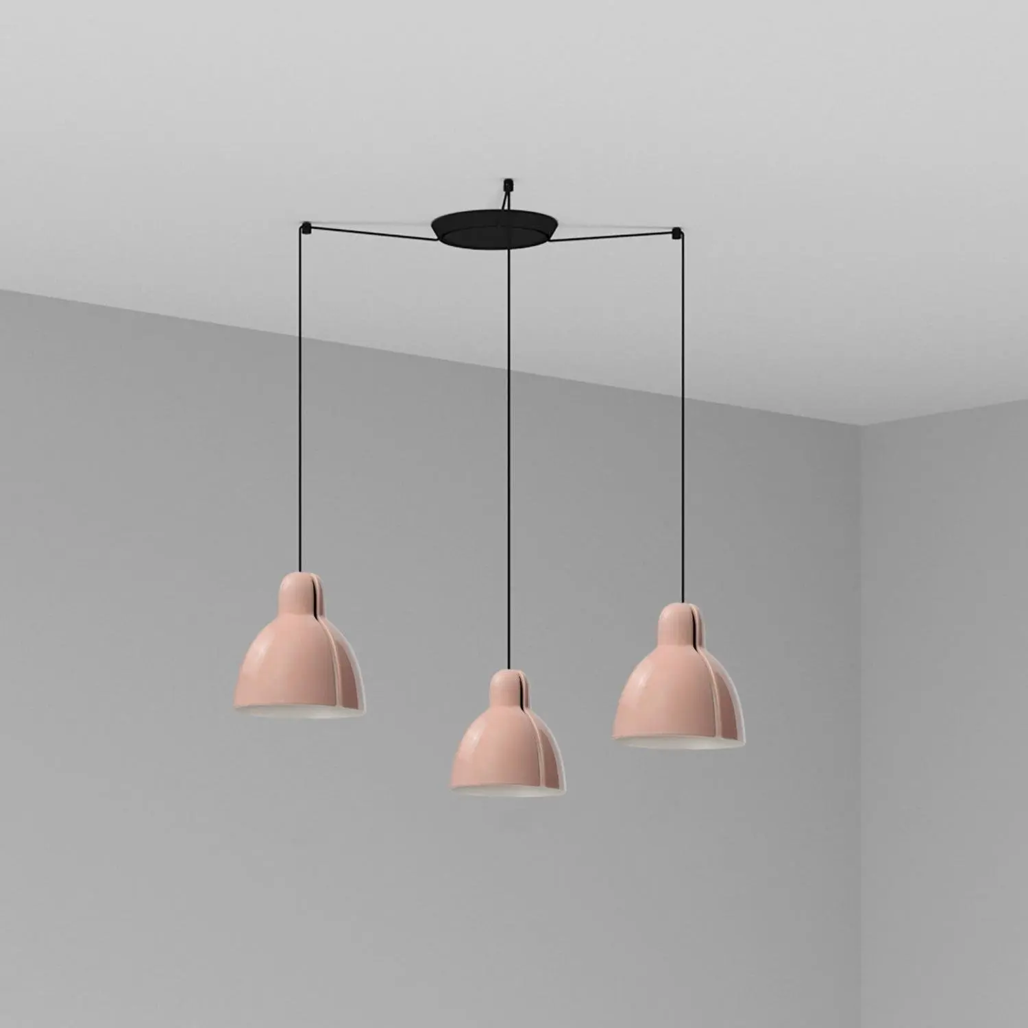 FARO 64255-126-3L VENICE 200 závěsné svítidlo 3x žárovka, růžová - FARO