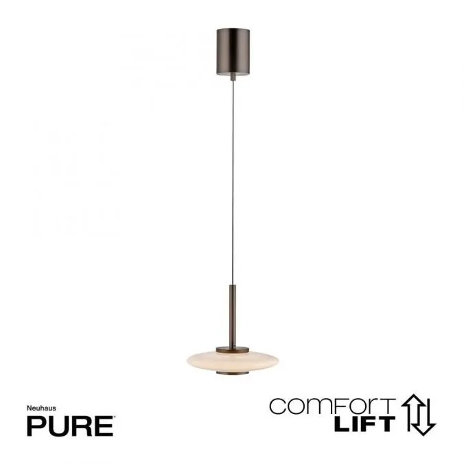 PN 2053-34 Závěsné svítidlo PURE Vitrum LED 5W + 6W 3000K hnědá / opál - PAUL NEUHAUS