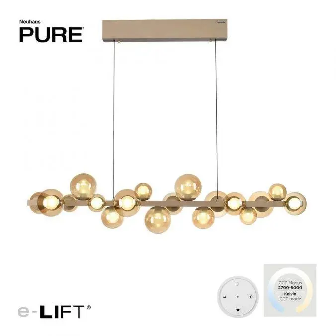PN 2557-97 LED závěsné svítidlo PURE E-Popup elektrické 2700-5000K bronz / amber / satin - PAUL NEUHAUS