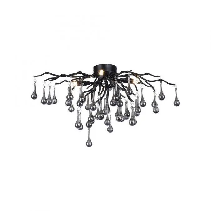 PN 8090-18 Stropní svítidlo ICICLE černé křišťálové přívěšky - PAUL NEUHAUS
