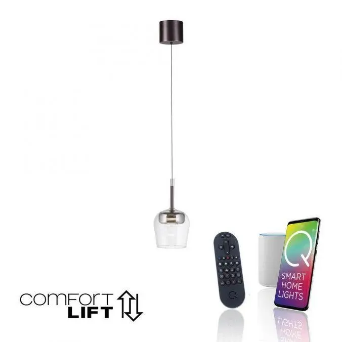 PN 2741-21 AKCE - LED závěsné svítidlo Q-KON 1-ramenné stříbrná Smart Home s aplikací ZigBee 2700-5000K - PAUL NEUHAUS