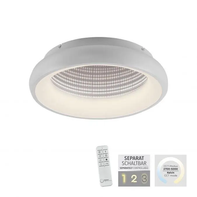 LD 14394-16 SPECCIO LED stropní svítidlo bílé s tunelovým efektem stmívatelné dálkový ovladač CCT 2700-5000K - JUST LIGHT
