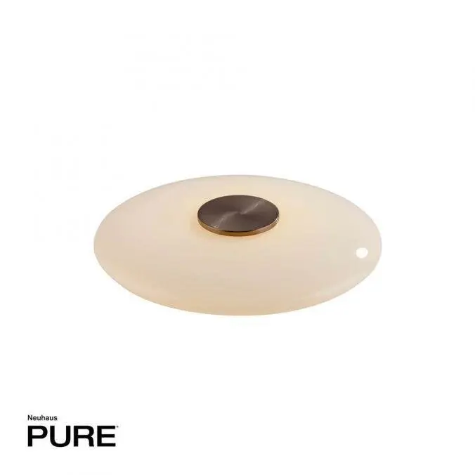 PAUL NEUHAUS LED stolní lampa PURE Vitrum dotykový vypínač 2700K hnědá / opál 4080-34