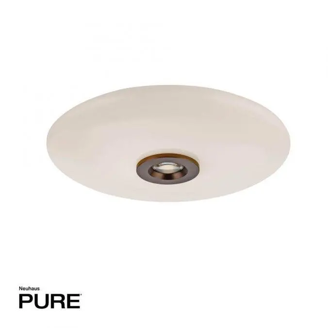 PN 6083-34 Nástěnné a stropní svítidlo PURE Vitrum stmívatelné 2700K hnědá / opál - PAUL NEUHAUS