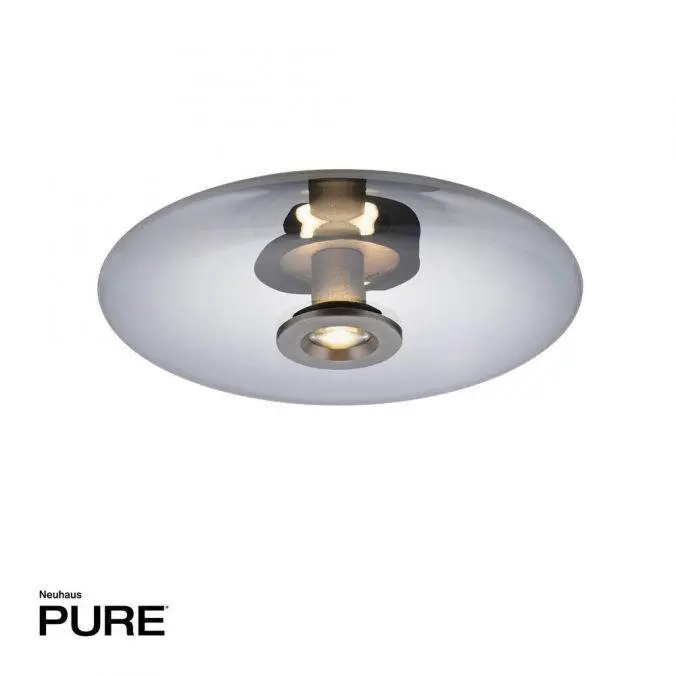 PN 6083-15 LED nástěnné a stropní svítidlo PURE Vitrum 2700K platina / kouřová - PAUL NEUHAUS