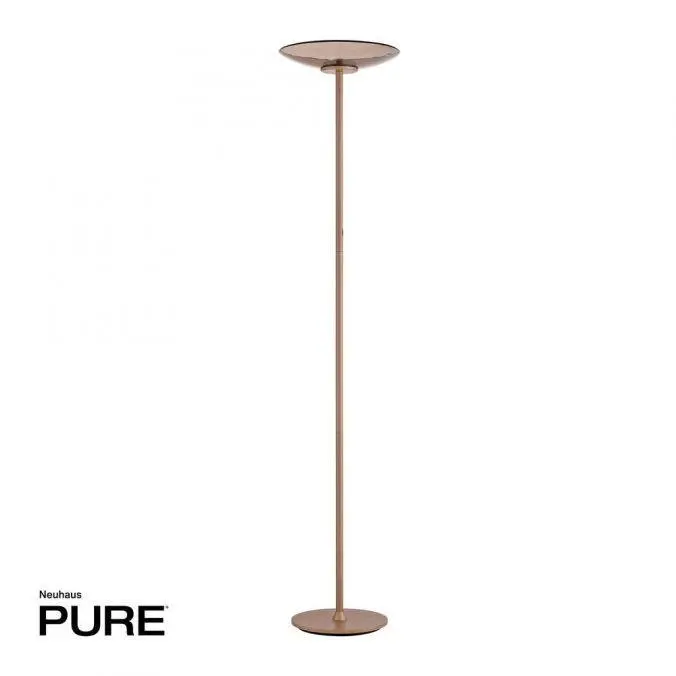 PAUL NEUHAUS LED stojací svítidlo Pure Moon dotykový stmívač 2700K bronz / tmavý amber 594-97