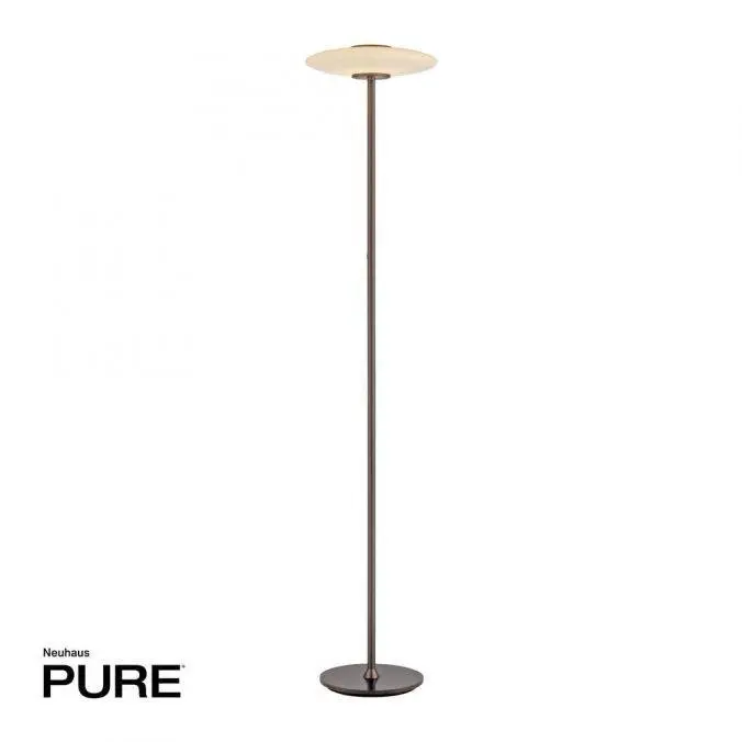 PAUL NEUHAUS LED stojací svítidlo PURE Vitrum 2700K hnědá / opál 481-34