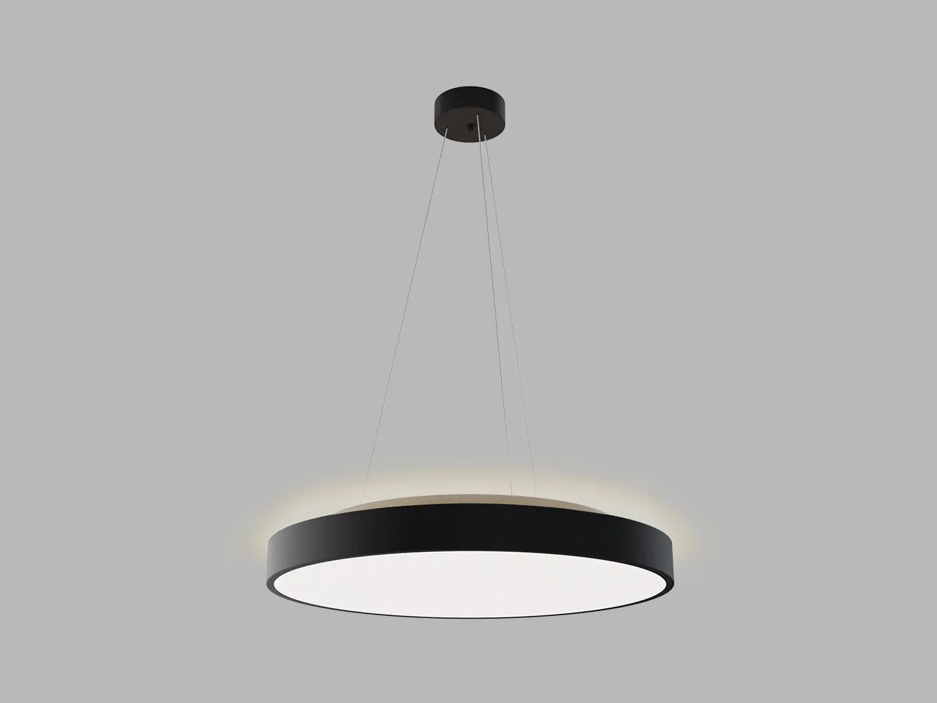 LED2 3275653DTW VÝPRODEJ VZORKU Závěsné svítidlo RINGO II 60 P/N-Z, B DALI TW/PUSH TW 55+10W 3000K-4000K černá - LED2 Lighting