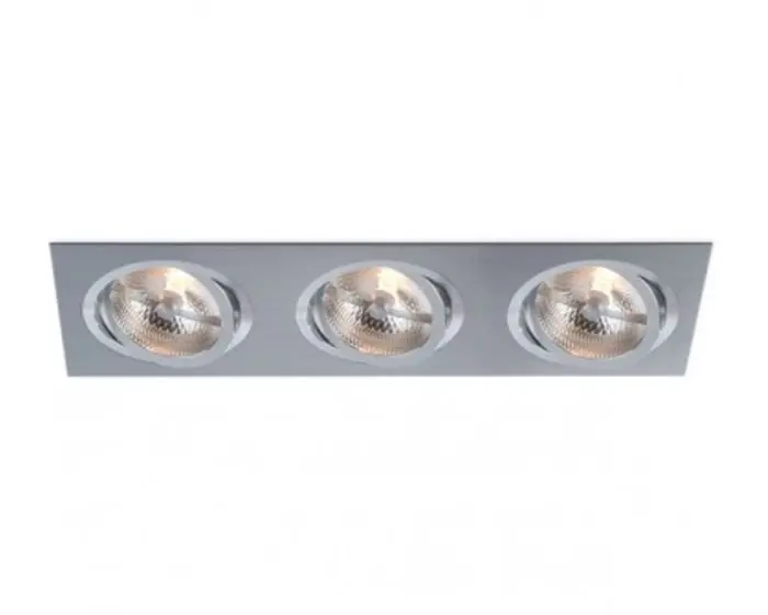 BPM 3052CDMR Vestavné svítidlo Aluminio Plata, kartáčovaný hliník 3x70W, 230V - BPM
