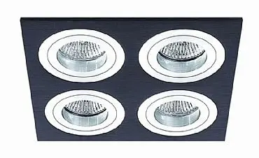 BPM 3057LED2.D40.3K Vestavné svítidlo Aluminio Negro černá 4x 7W LED 230V - BPM