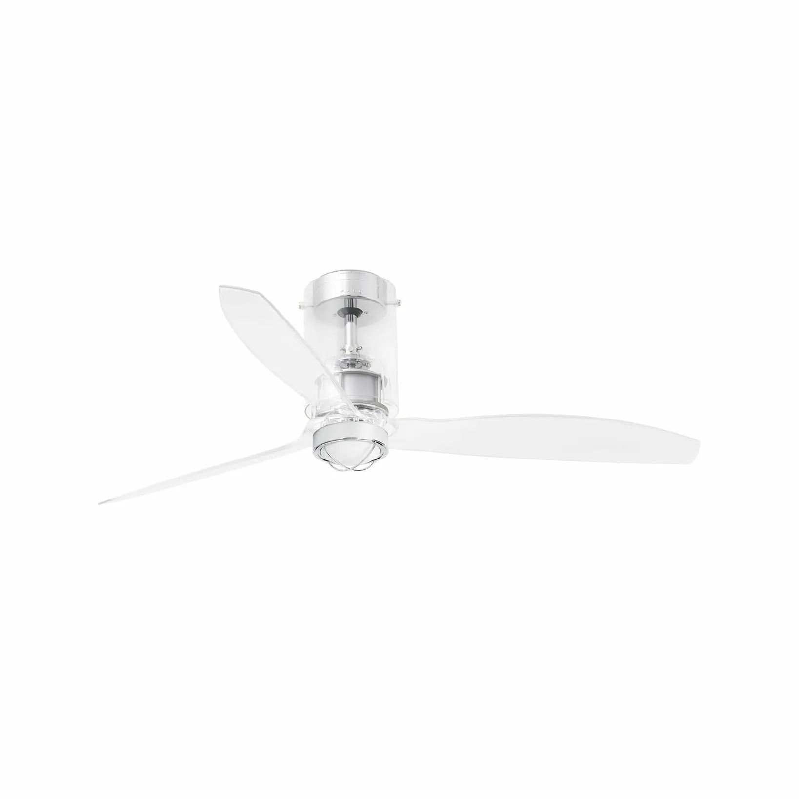 FARO 33393WW-9X VÝPRODEJ VZORKU - Stropní ventilátor MINI TUBE FAN Ø128cm sklo / plast 16W 3000K WIZ - FARO