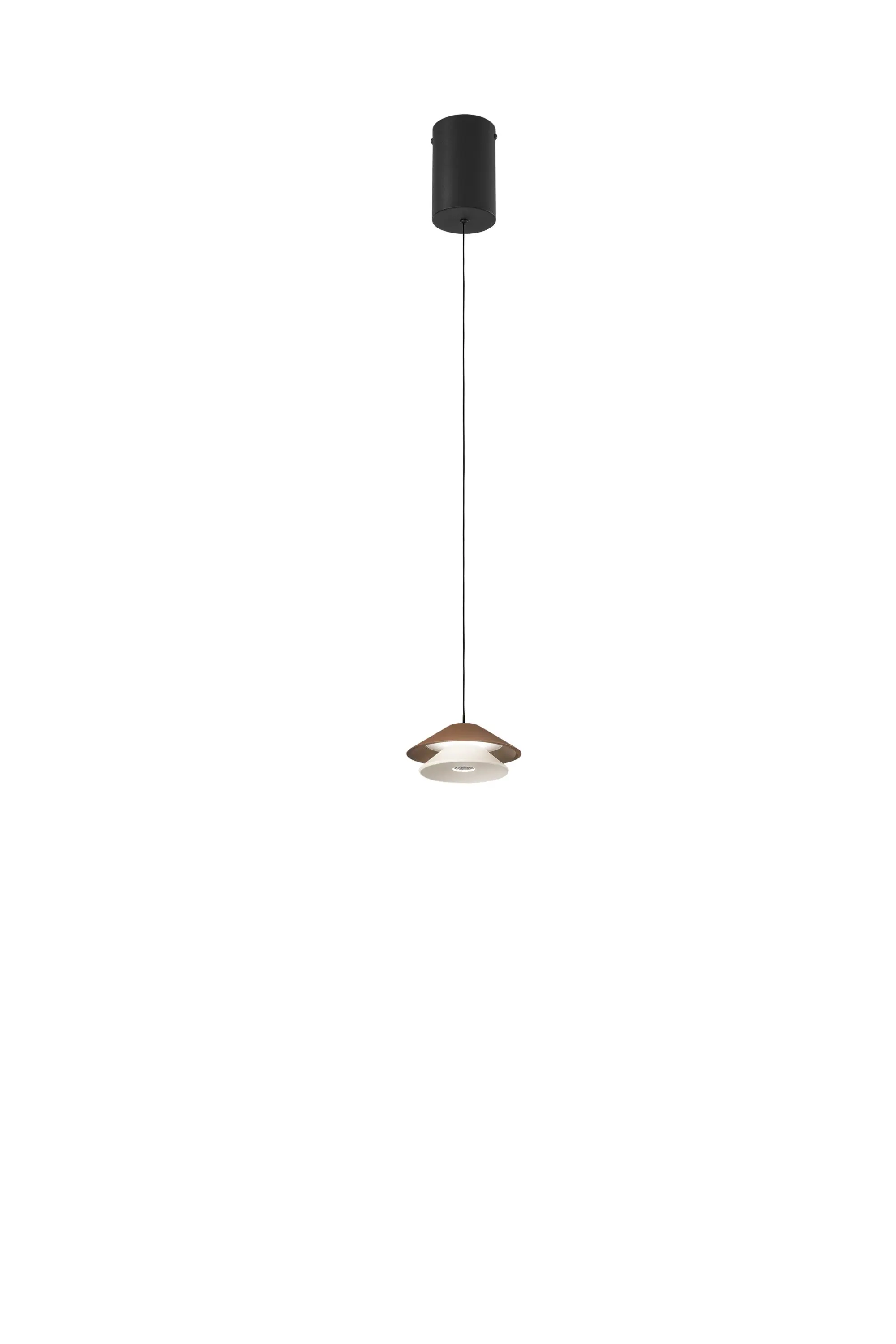 FANEUROPE FAN EUROPE Závěsné LED svítidlo Atreo hnědo-béžový kov/hliník, 6 W, 3000 K, průměr 13 x 200 cm